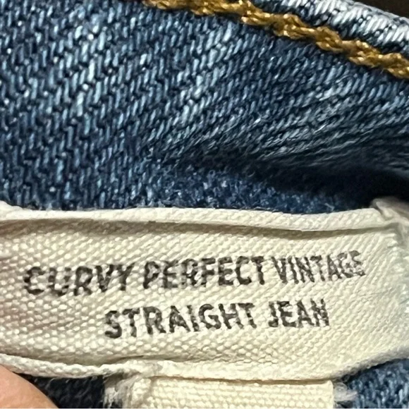 Madewell Women's Curvy Perfect Vintage Straight Leg Blue Jeans 22W - Picture 5 of 9